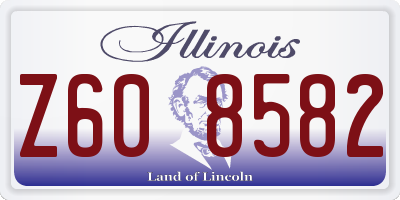 IL license plate Z608582