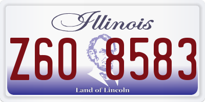 IL license plate Z608583