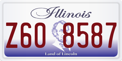 IL license plate Z608587
