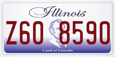 IL license plate Z608590