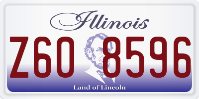 IL license plate Z608596