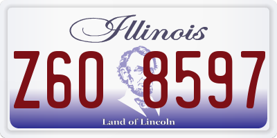 IL license plate Z608597