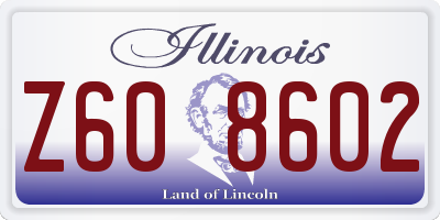 IL license plate Z608602