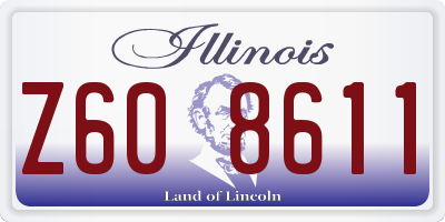 IL license plate Z608611