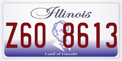 IL license plate Z608613