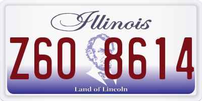 IL license plate Z608614