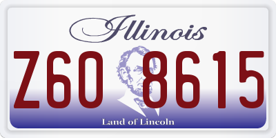 IL license plate Z608615