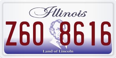 IL license plate Z608616