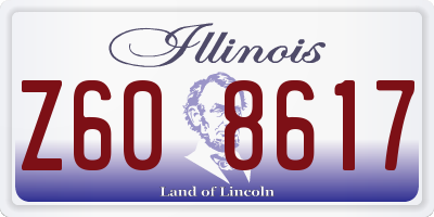 IL license plate Z608617