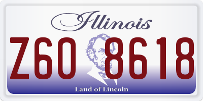 IL license plate Z608618