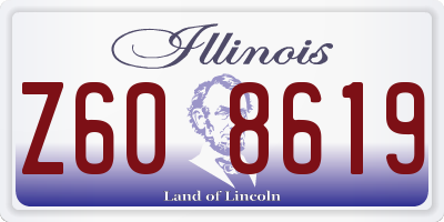 IL license plate Z608619