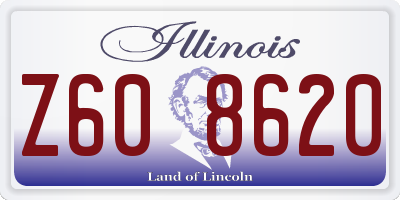 IL license plate Z608620