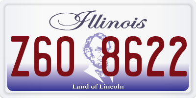 IL license plate Z608622
