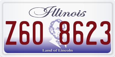 IL license plate Z608623