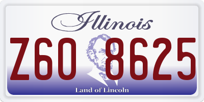 IL license plate Z608625