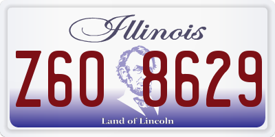 IL license plate Z608629