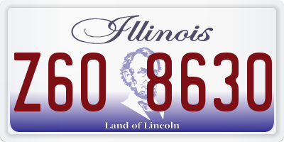 IL license plate Z608630