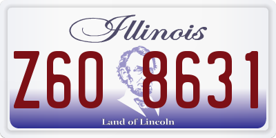 IL license plate Z608631
