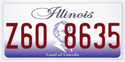 IL license plate Z608635