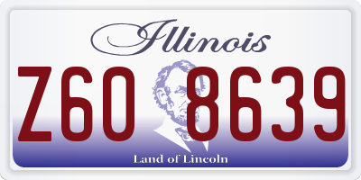 IL license plate Z608639