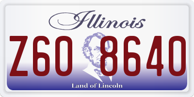 IL license plate Z608640
