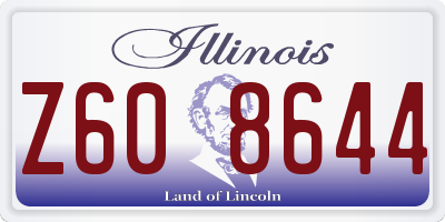 IL license plate Z608644
