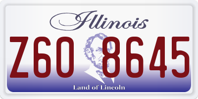 IL license plate Z608645