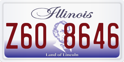 IL license plate Z608646