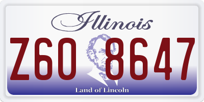 IL license plate Z608647