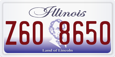IL license plate Z608650