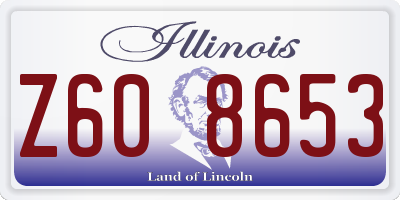 IL license plate Z608653