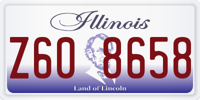 IL license plate Z608658