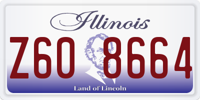 IL license plate Z608664