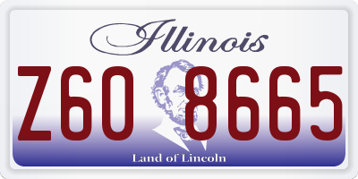IL license plate Z608665