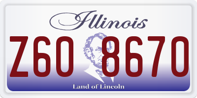 IL license plate Z608670