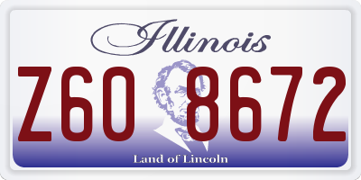 IL license plate Z608672