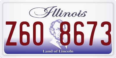 IL license plate Z608673