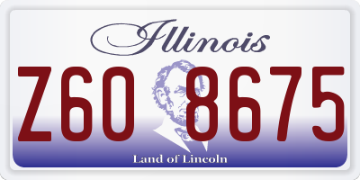 IL license plate Z608675