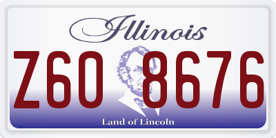 IL license plate Z608676