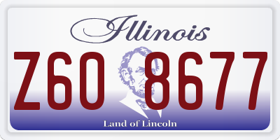 IL license plate Z608677