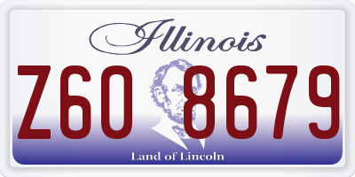 IL license plate Z608679