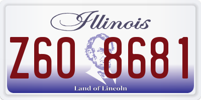 IL license plate Z608681