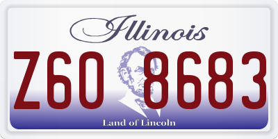 IL license plate Z608683