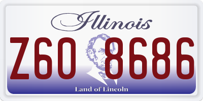 IL license plate Z608686