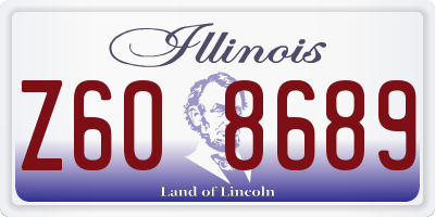 IL license plate Z608689