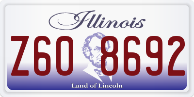 IL license plate Z608692