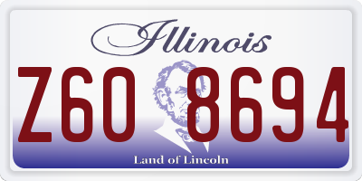 IL license plate Z608694