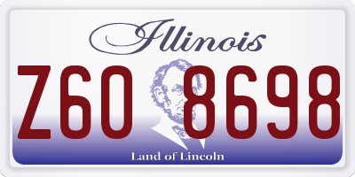 IL license plate Z608698