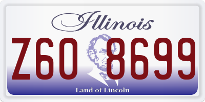 IL license plate Z608699