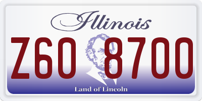 IL license plate Z608700